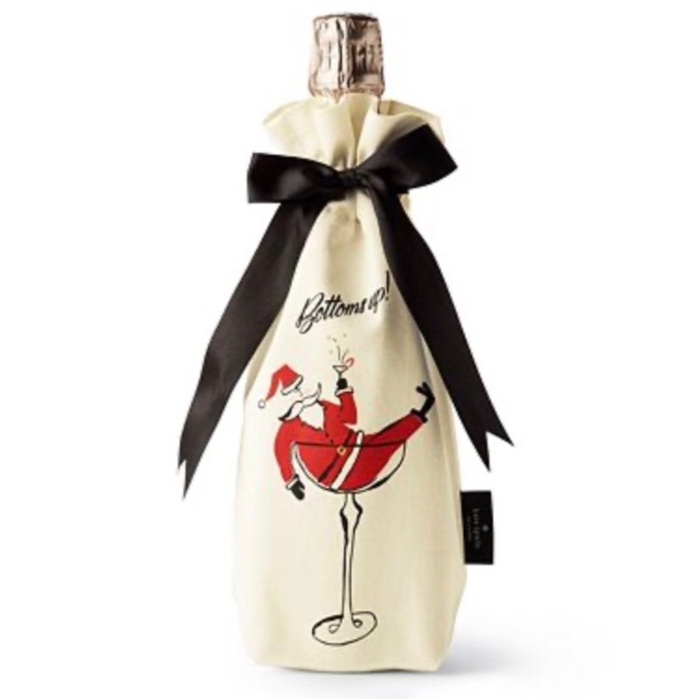 Kate Spade Holiday Wine Tote Bag Santa